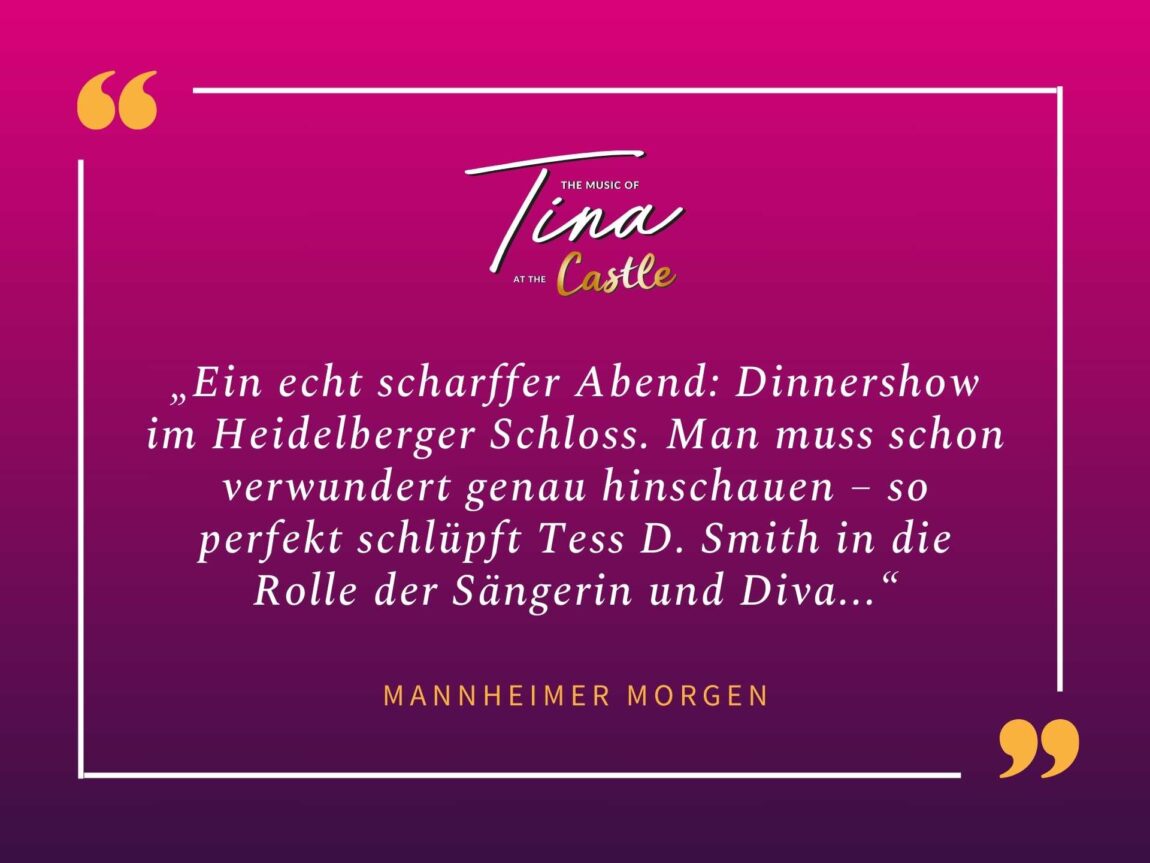 Musik-Dinner-Show Tina at the Castle von Martin Scharff Schloss Heidelberg